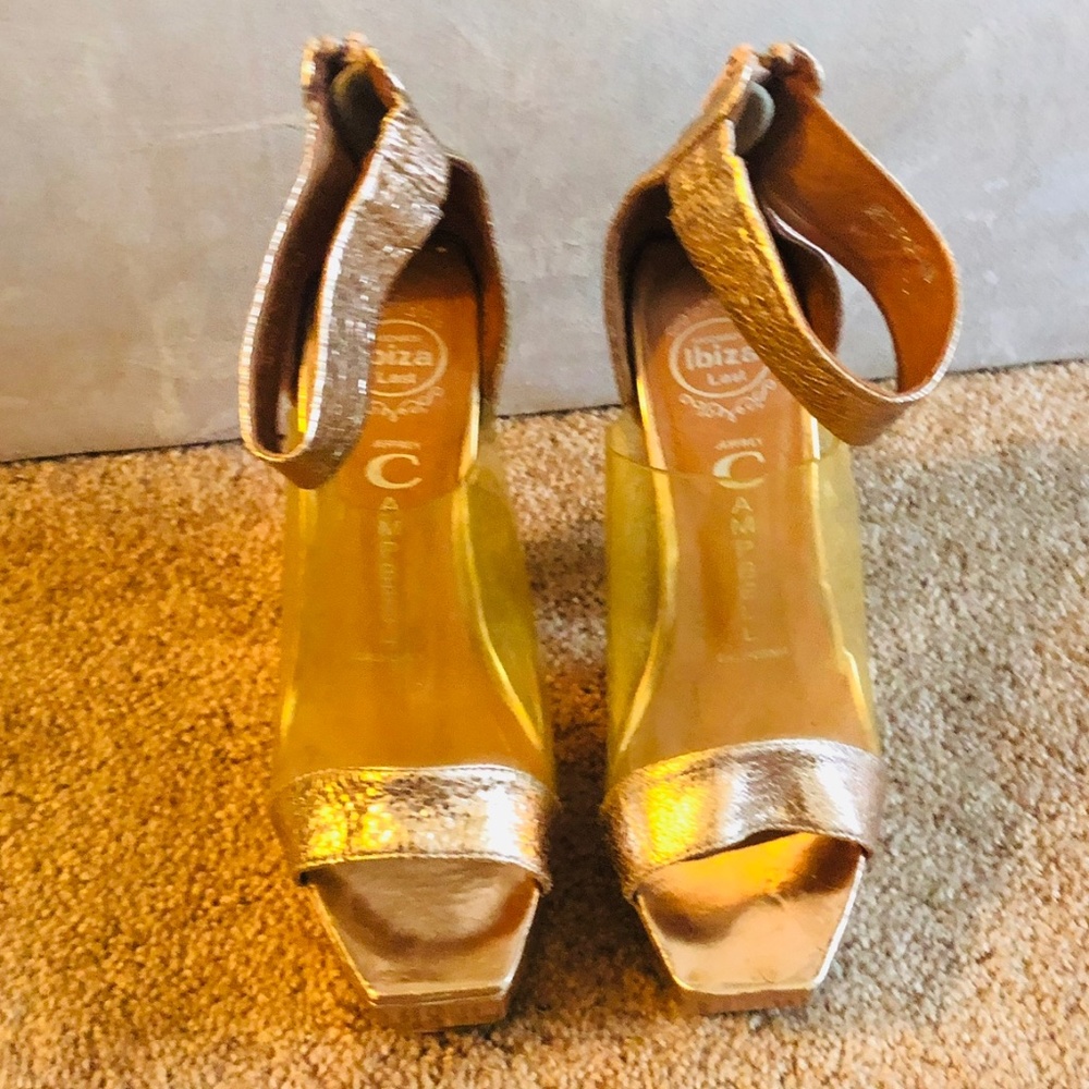 Jeffrey Campbell Rose Gold colored heels